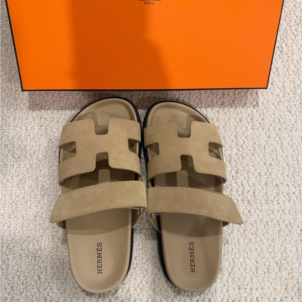 Brand New Never Worn - Hermes Chypre Sandals - Beige